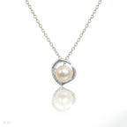 Crescent Pearl Necklace & Earring Set