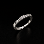 Elegant Intertwined Shimmering Wave Ring