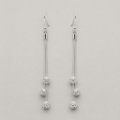 Elegant Silver Tassel Drop Earrings