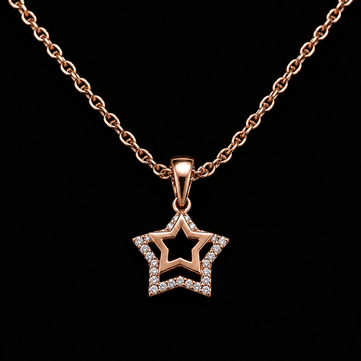 Luxe Interlocking Star Pendant