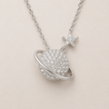 Celestial Saturn & North Star Necklace