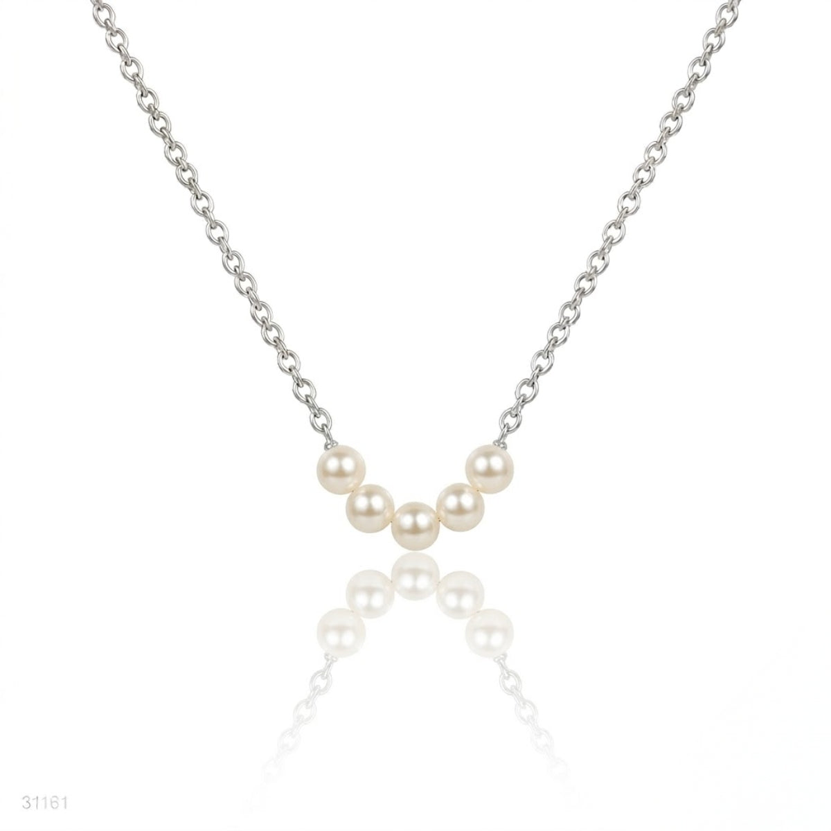 Timeless Radiant Pearl Arc Necklace