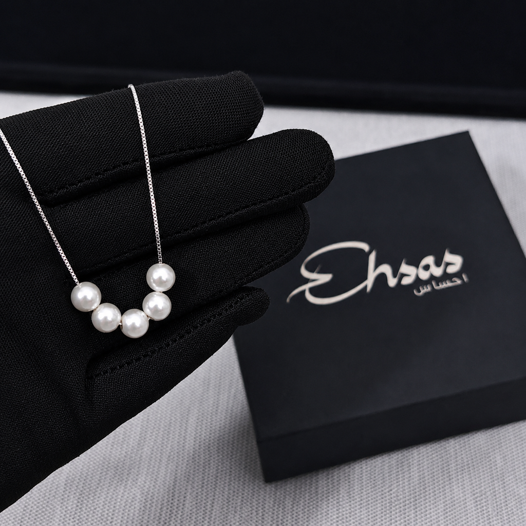 Timeless Radiant Pearl Arc Necklace