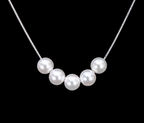 Timeless Radiant Pearl Arc Necklace