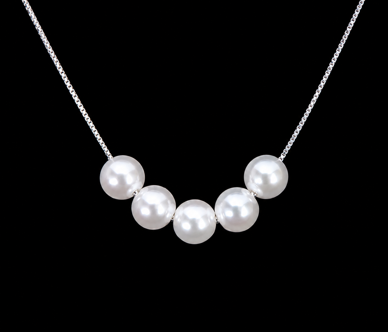 Timeless Radiant Pearl Arc Necklace
