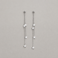 Artisanal Multi-Tiered Star Tassel Drops in Genuine Silver