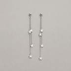 Artisanal Multi-Tiered Star Tassel Drops in Genuine Silver