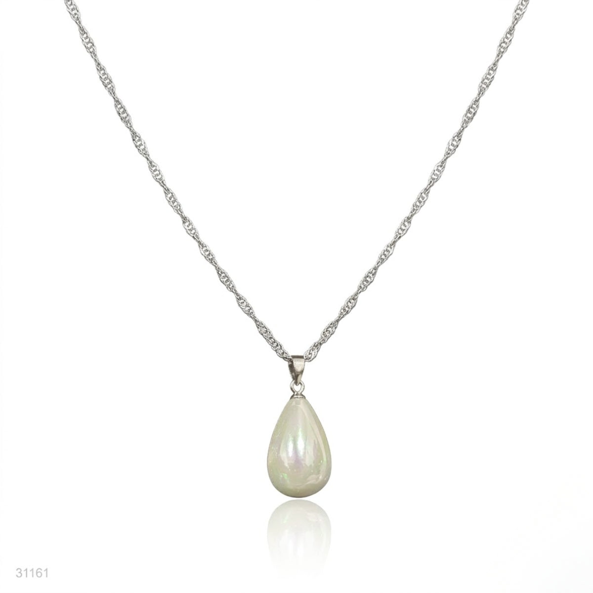 Teardrop Pearl Necklace & Stud Earring Set