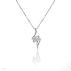 Brilliant Solitaire Infinite Ribbon Necklace