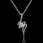 Brilliant Solitaire Infinite Ribbon Necklace