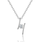 Abstract Geometric Solitaire Pendant