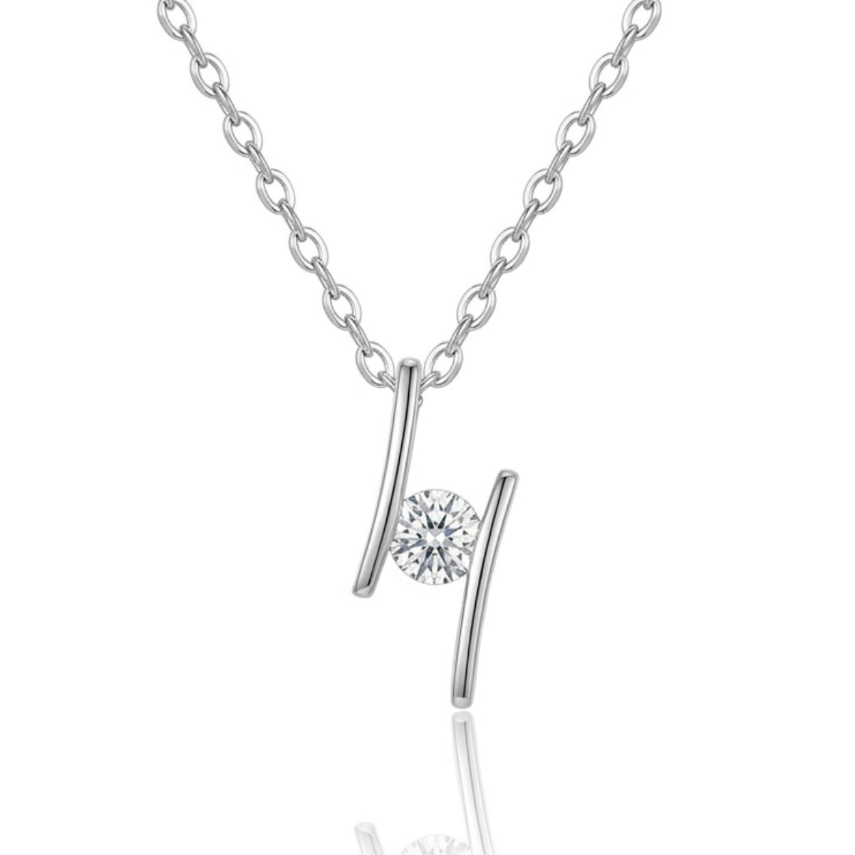 Abstract Geometric Solitaire Pendant
