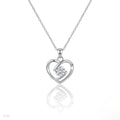 S925 Silver Open Heart Solitaire