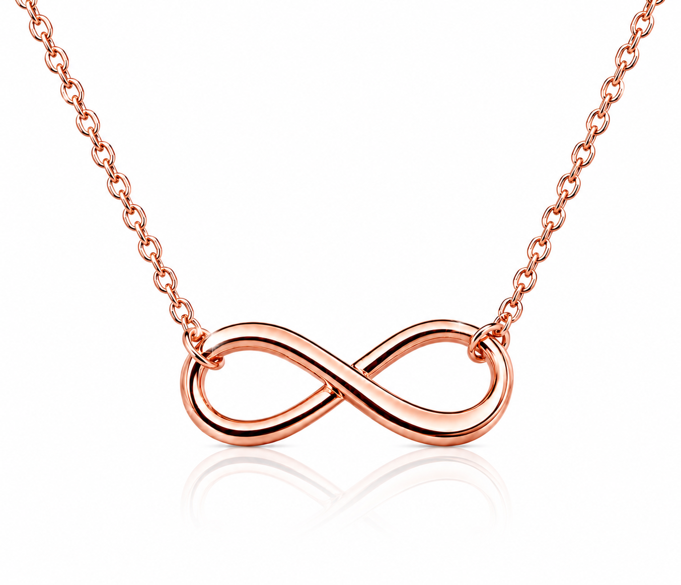 Timeless Rose Gold Infinity Symbol Necklace