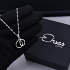 Interlocking Teardrop Pavé Necklace
