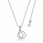 Interlocking Teardrop Pavé Necklace