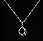 Interlocking Teardrop Pavé Necklace