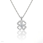 Silver Four-Leaf Clover Jewelry Set
