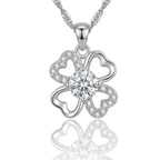 Silver Four-Leaf Clover Jewelry Set