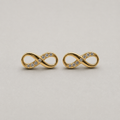 Timeless Gold Infinity Symbol Stud Earrings