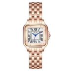 Scottie 9100 Women’s High-End Oval Watch – Elegant Leather Quartz Wristwatch - Black and Silver