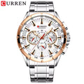 Curren 8363 Men's Watch Multifunctional Waterproof Chronograph Quartz  Blue and Gold