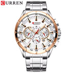 Curren 8363 Men's Watch Multifunctional Waterproof Chronograph Quartz  Blue and Gold