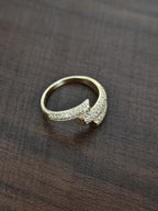 Wraparound Ring with Pavé Crystal Detailing