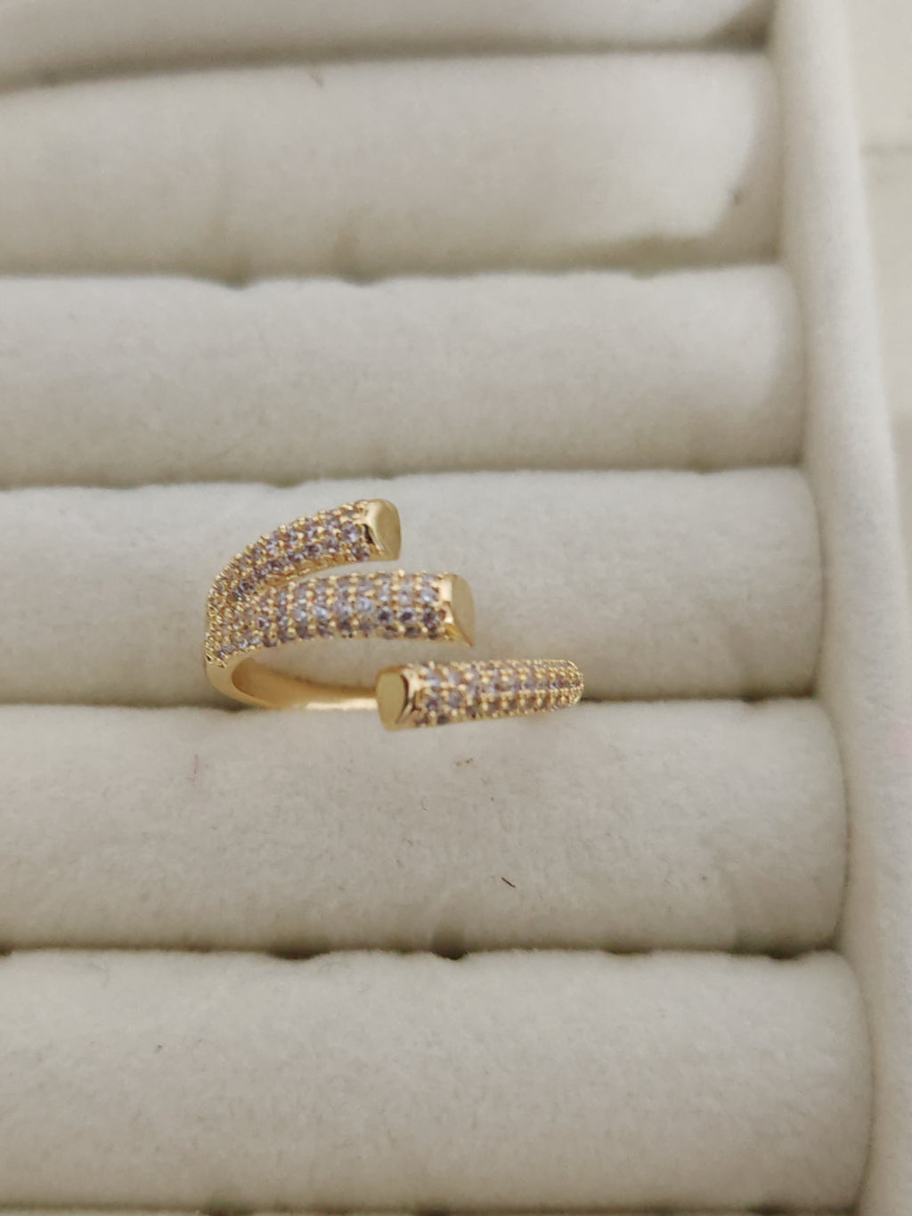 Wraparound Ring with Pavé Crystal Detailing