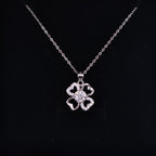 Silver Four-Leaf Clover Jewelry Set