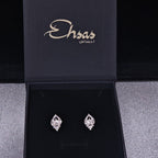 Exquisite 925 Sterling Silver Teardrop Jewelry Set with Intricate Floral Crystal Clusters