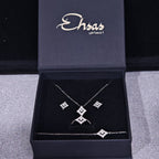 Geometric Rhombus Cut-Out Jewelry Set