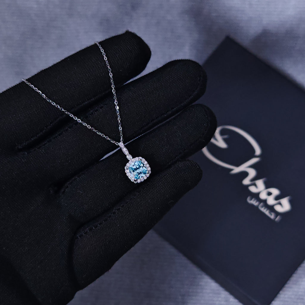 Ice-Blue Zircon Jewelry Set