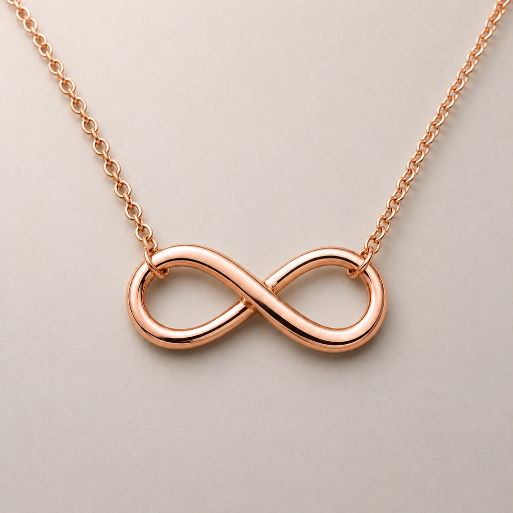 Timeless Rose Gold Infinity Symbol Necklace