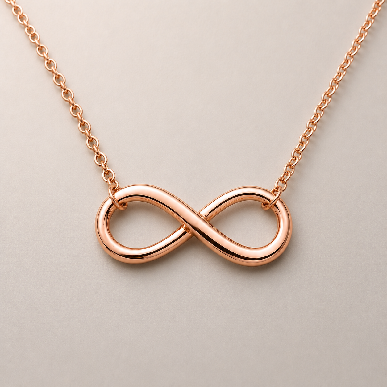 Timeless Rose Gold Infinity Symbol Necklace