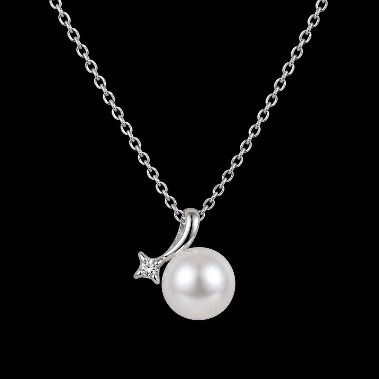 Pearl & Shimmering Star Pendant