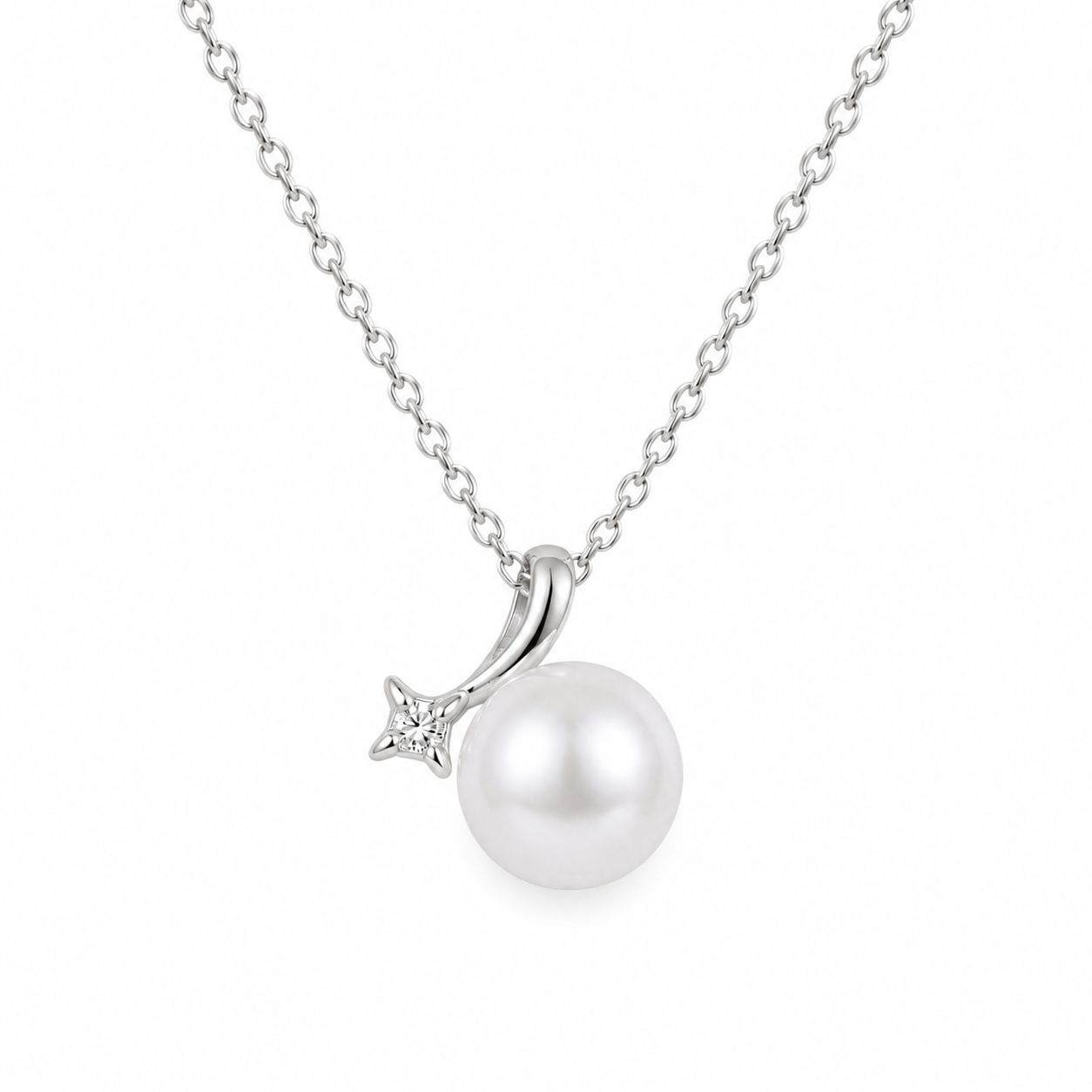 Pearl & Shimmering Star Pendant