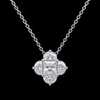 Emerald-Cut Crystal Necklace