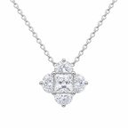 Emerald-Cut Crystal Necklace