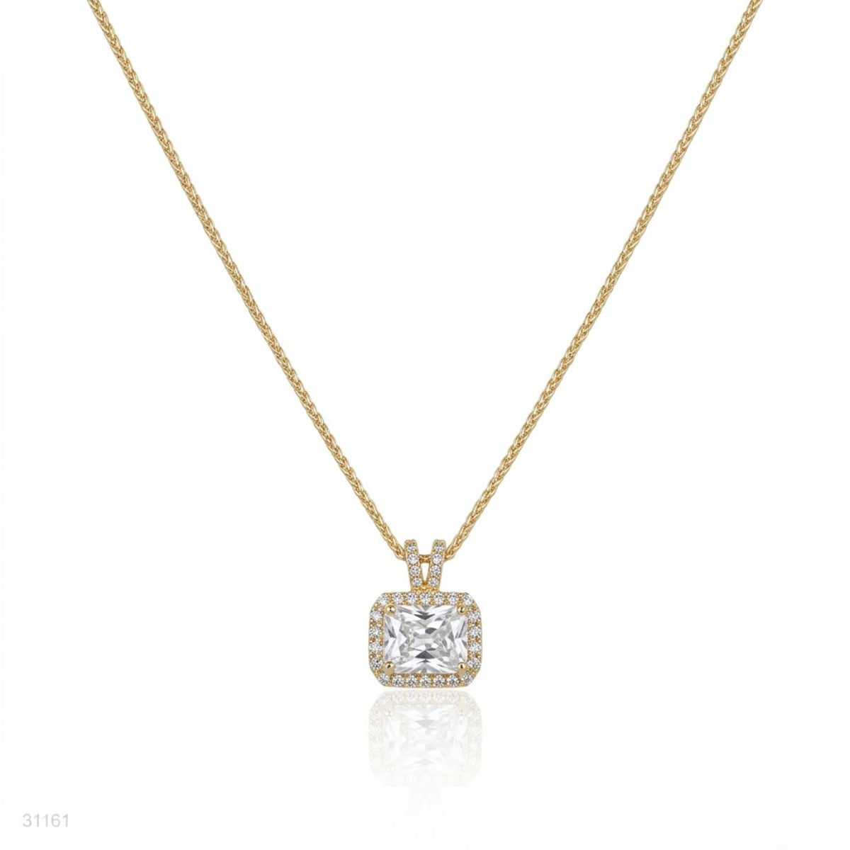 Emerald-Cut Crystal Pendant