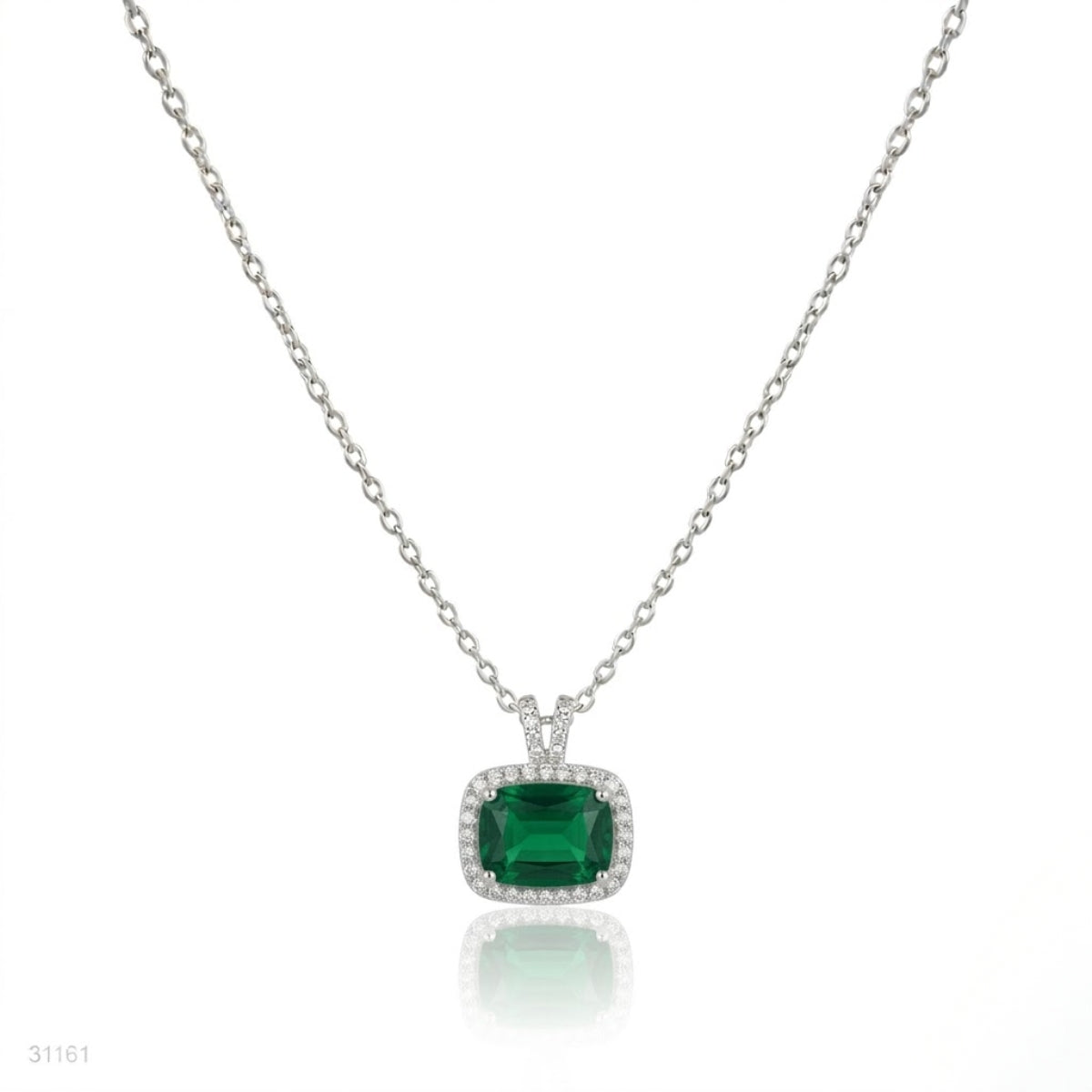 Emerald-Cut Crystal Pendant