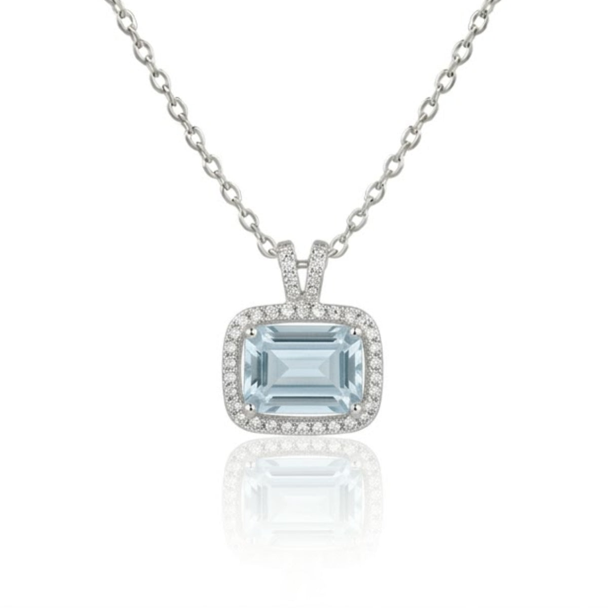 Emerald-Cut Crystal Pendant