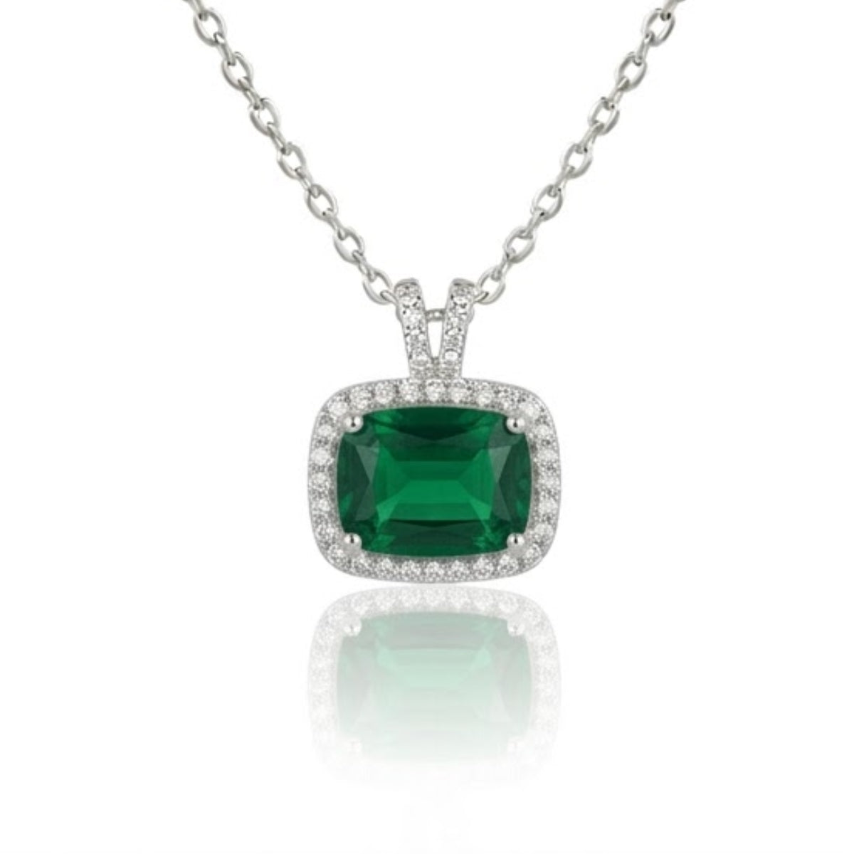 Emerald-Cut Crystal Pendant