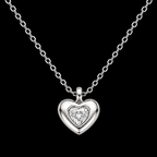 Polished Silver Heart Pendant