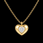 Polished Golden Heart Pendant