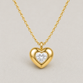 Polished Golden Heart Pendant