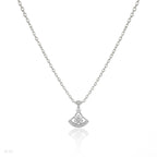 Silver-Toned Fan Pendant