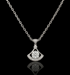 Silver-Toned Fan Pendant