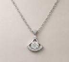 Silver-Toned Fan Pendant