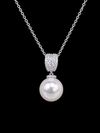 Radiant Silver-Toned Pearl Pendant